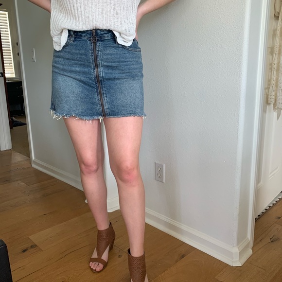 Free people zip denim mini - Picture 2 of 7